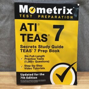 Mometrix Nursing ATI TEAS 7 Secrets Study Guide Prep Book OS Yellow Excellent